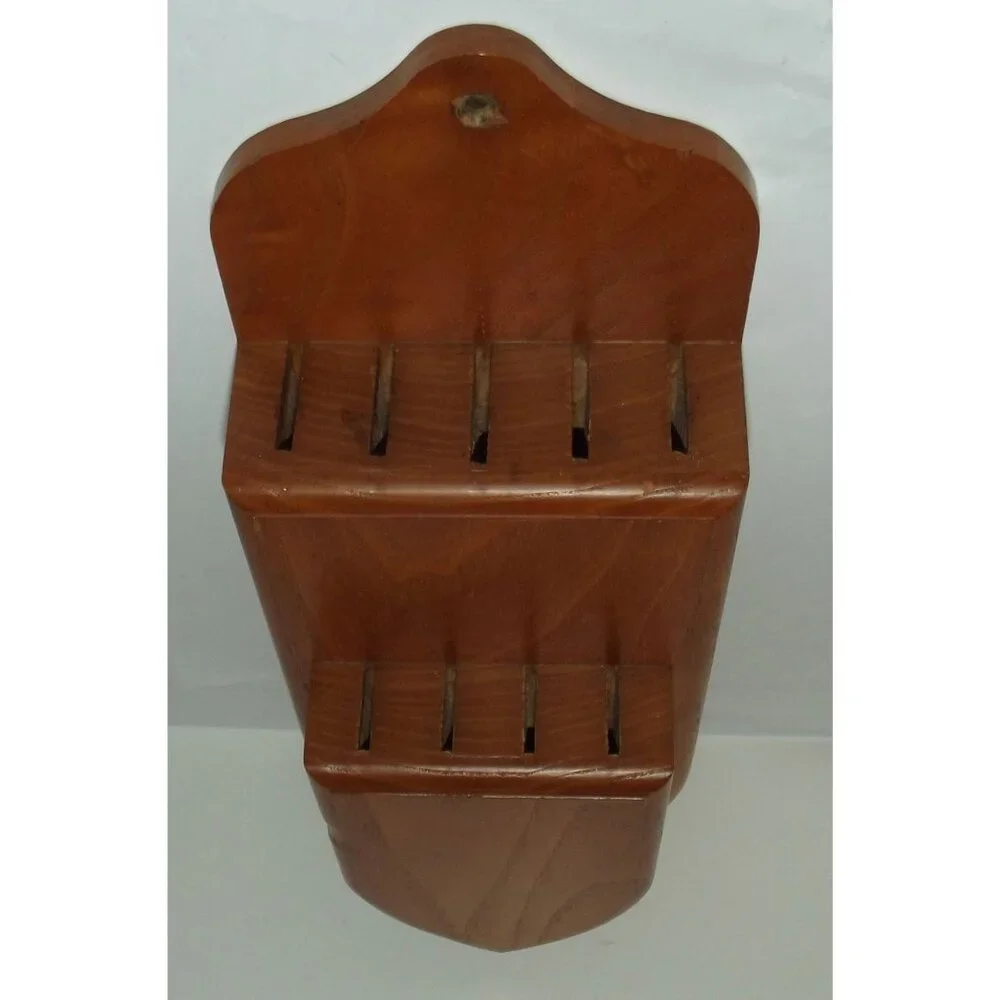 Knife Block Handmade Oak Wall Hanging (9 slots) 12.25